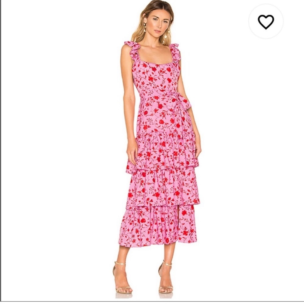 Likely pink and red dress